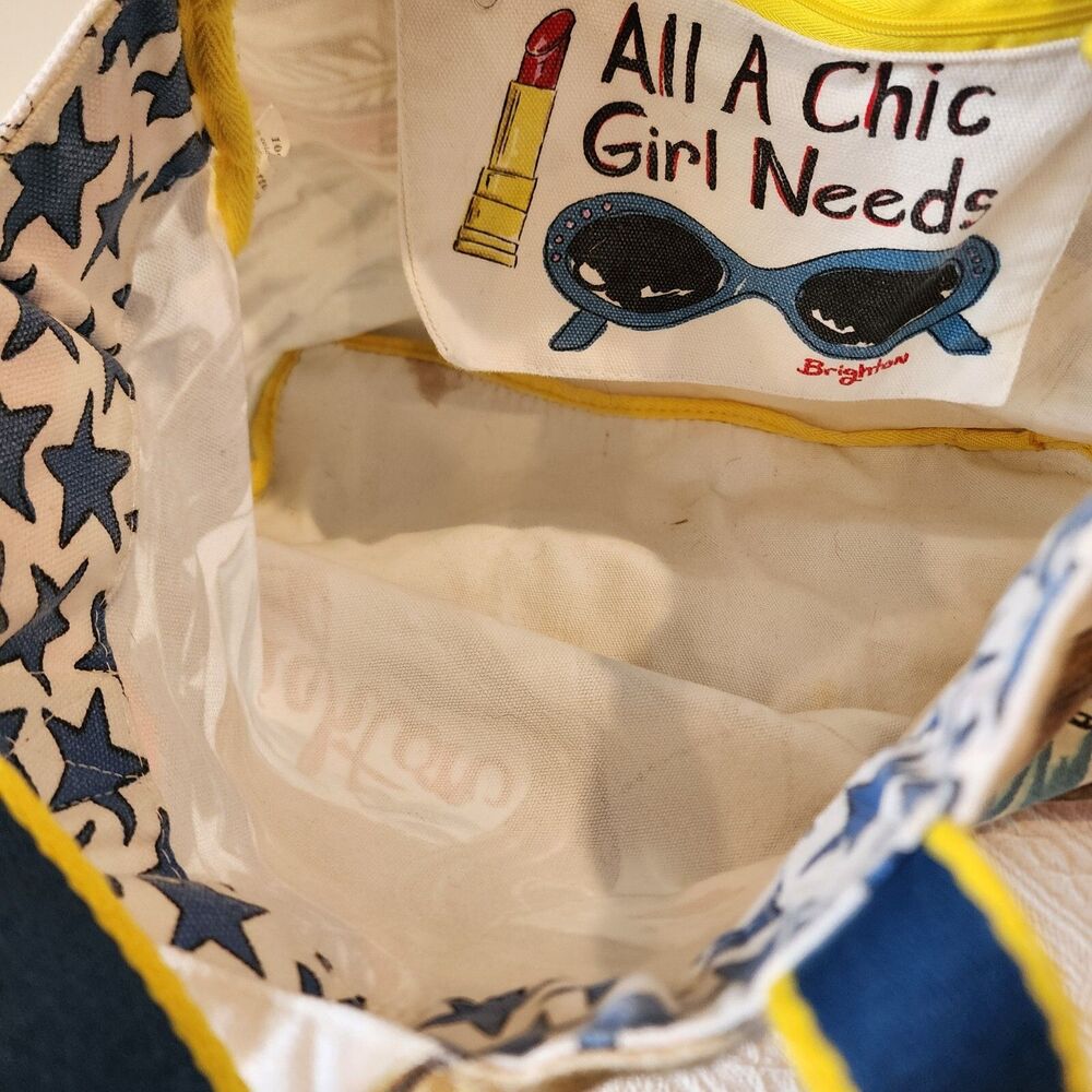Brighton All a Chic Ahoy Yacht Needs Tote Beach American Market Canvas Bag - Picture 9 of 12